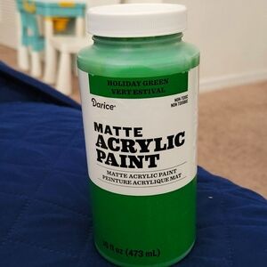 Darice Matte Bright Green, 16 ounces Acrylic Paint